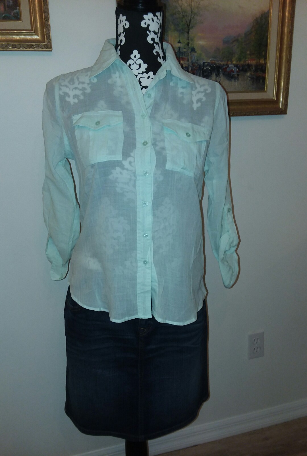 Womens 2 New lot Florida Talbot dress shirts Loft skirts 5 pc Wardrobe