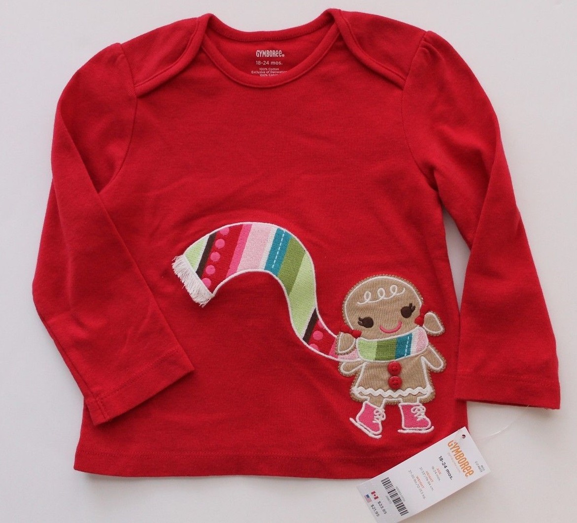 NEW Gymboree Winter Cheer Gingerbread Girl Top Shirt Size 18-24 Months NWT