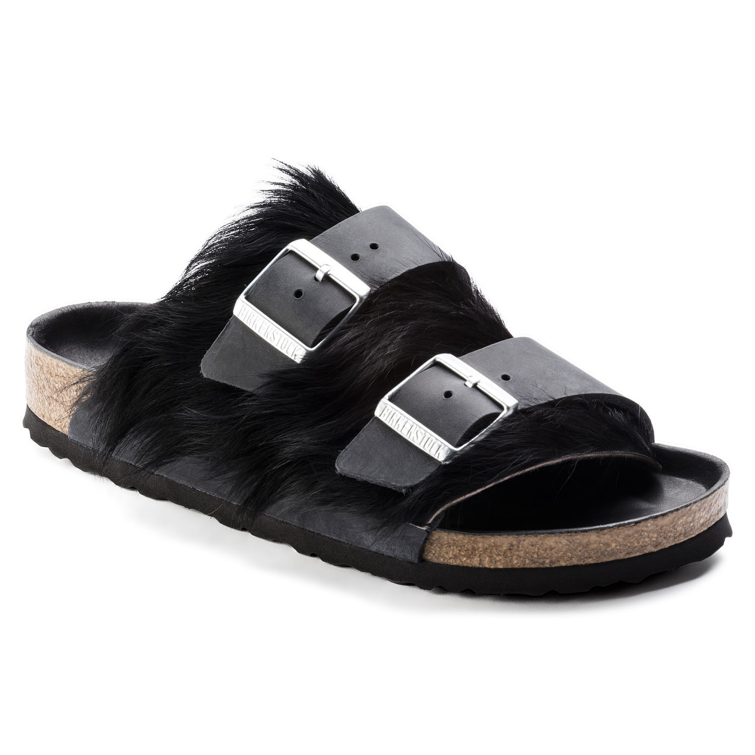 Birkenstock Oiled Leather & Cowhide ARIZONA FUR Black BNIB 1006418