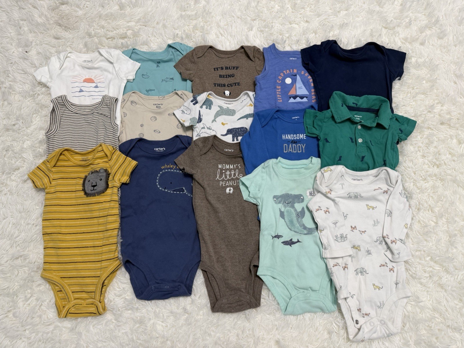 Carter&rsquo;s Baby Boy Clothing Lot 3-6/6 Months – 15 Pieces L4