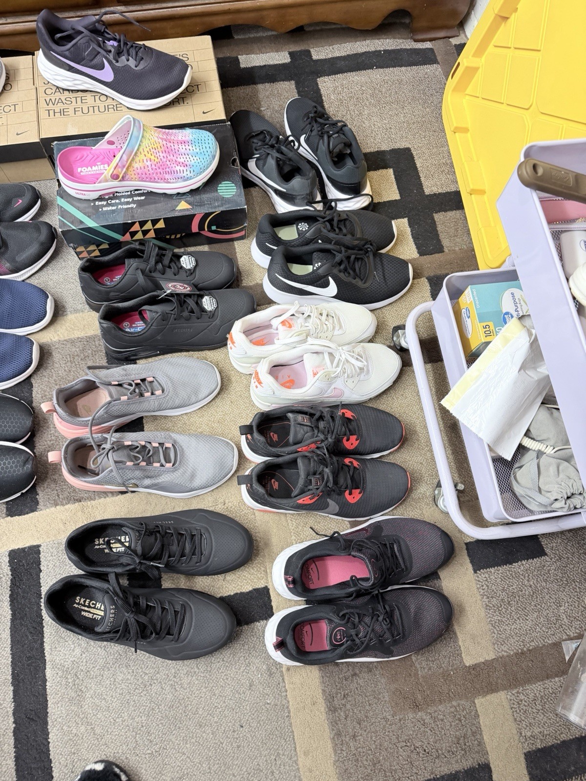 Nike, Skechers, DC, Hey Dude, Foamies Athletic & Casual Shoes Lot, Multicolor