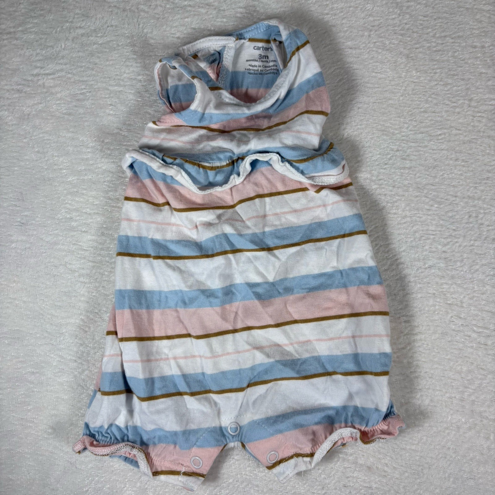 Lot Of 3, 6, 9 Month Old Baby Girl Clothes 10pc