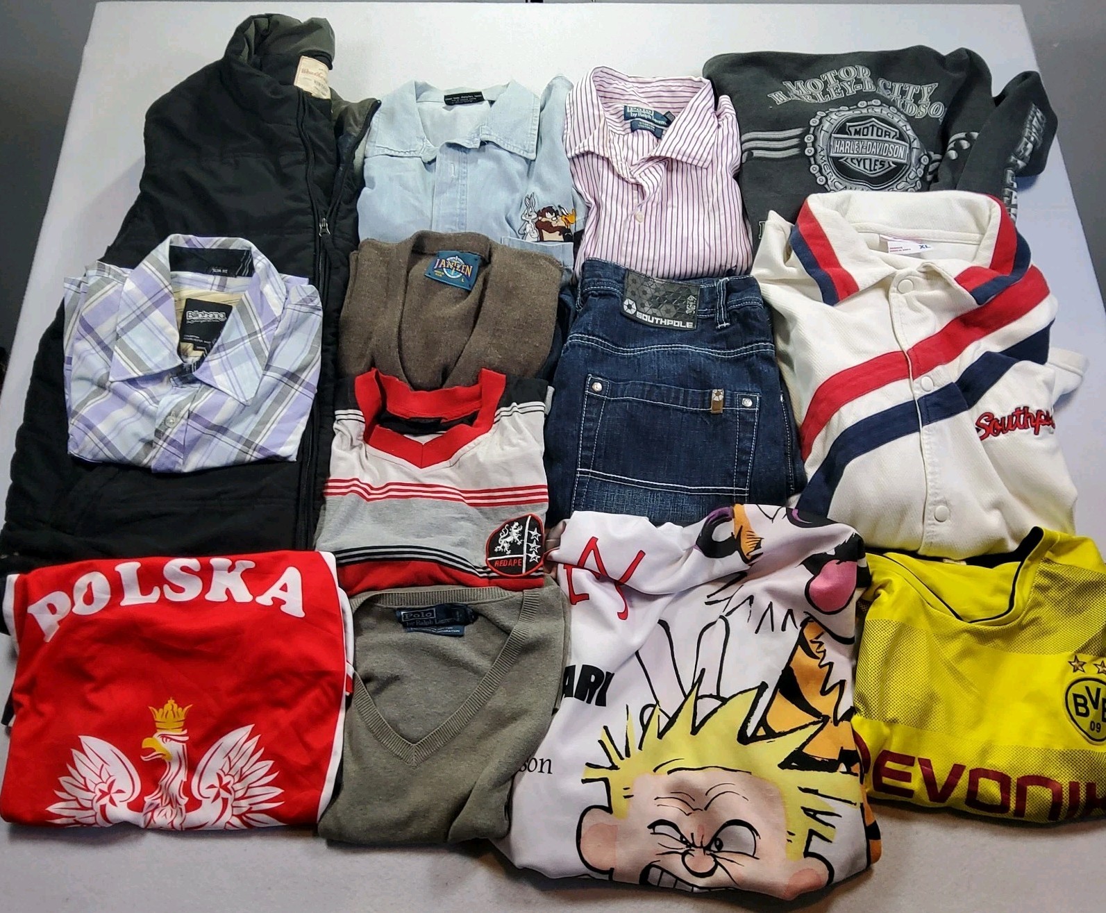 Clothing Bundle Lot of 13 Men&rsquo;s Various Sizes and Styles See Description