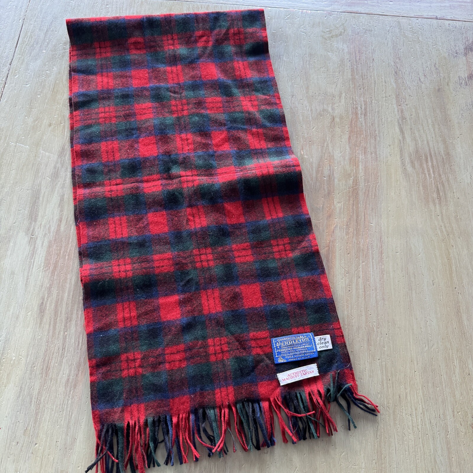 Vintage Pendleton Wool 3 Shirts Scarf Vest Repair or Reuse Tartan Plaid Solid