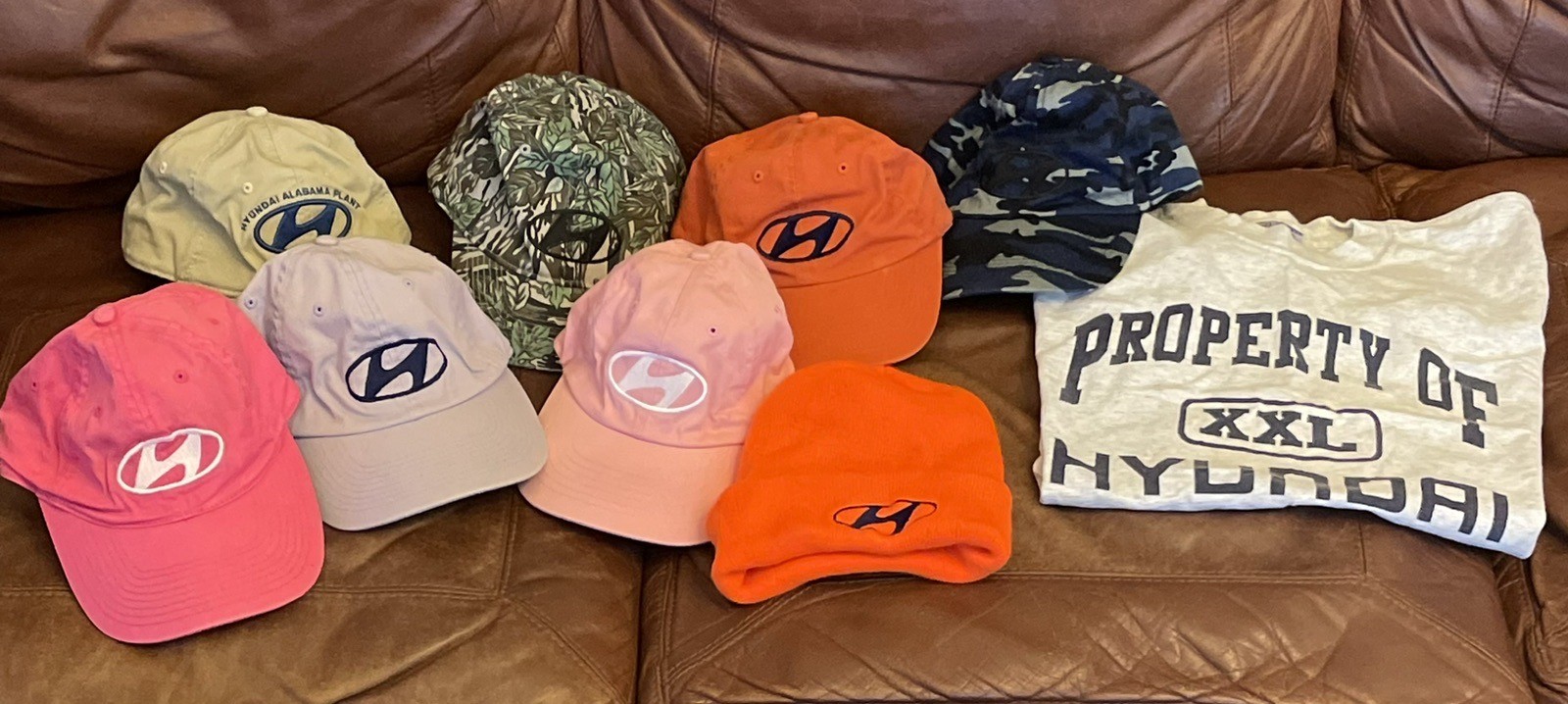 Hyundai Lot of 8 Multicolor Baseball Caps Beanie Solid Camouflage Alabama Clean