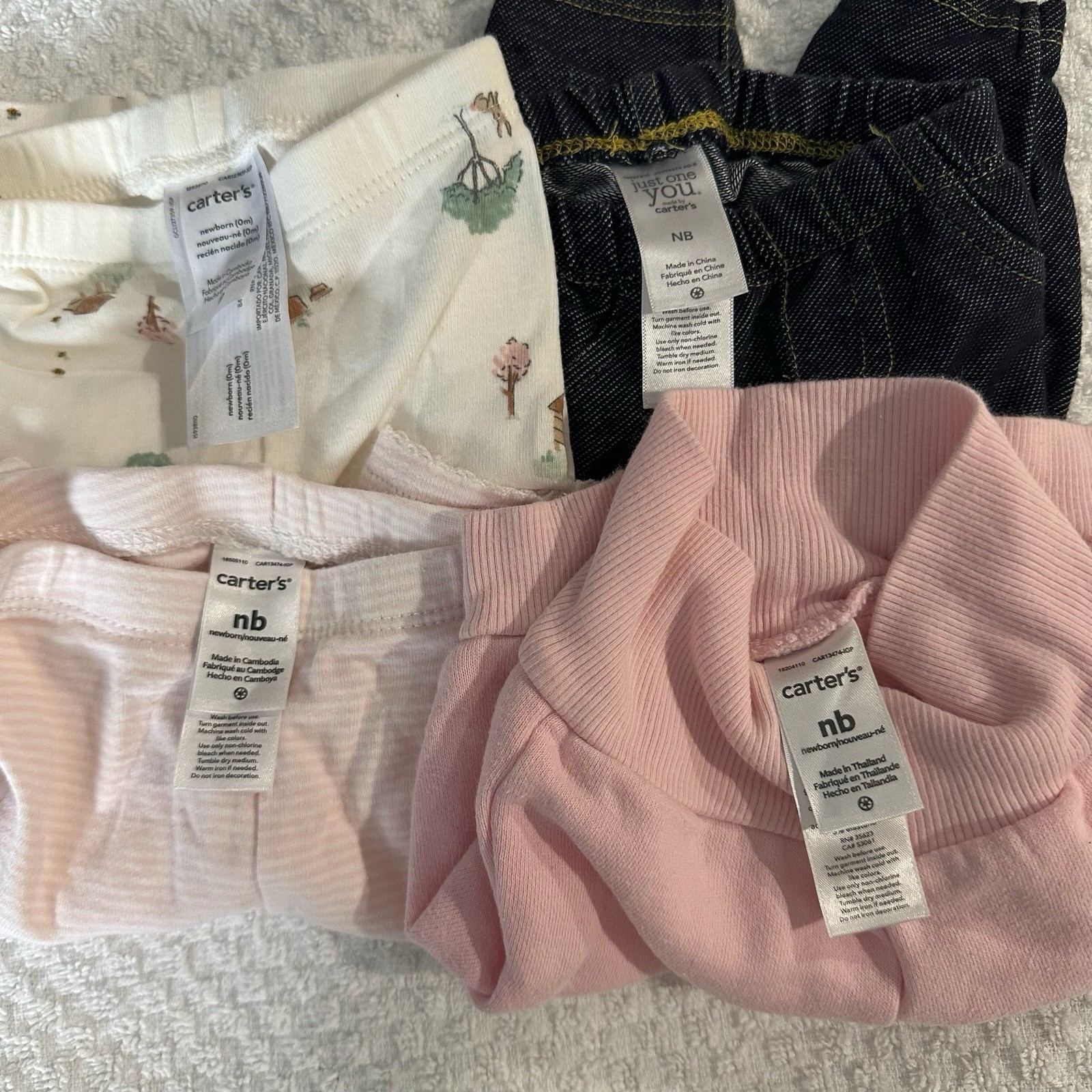 Carters, Gerber, Girl Newborn Lot Bundle Essentials 20 pcs Pjs Bodysuit Newborn