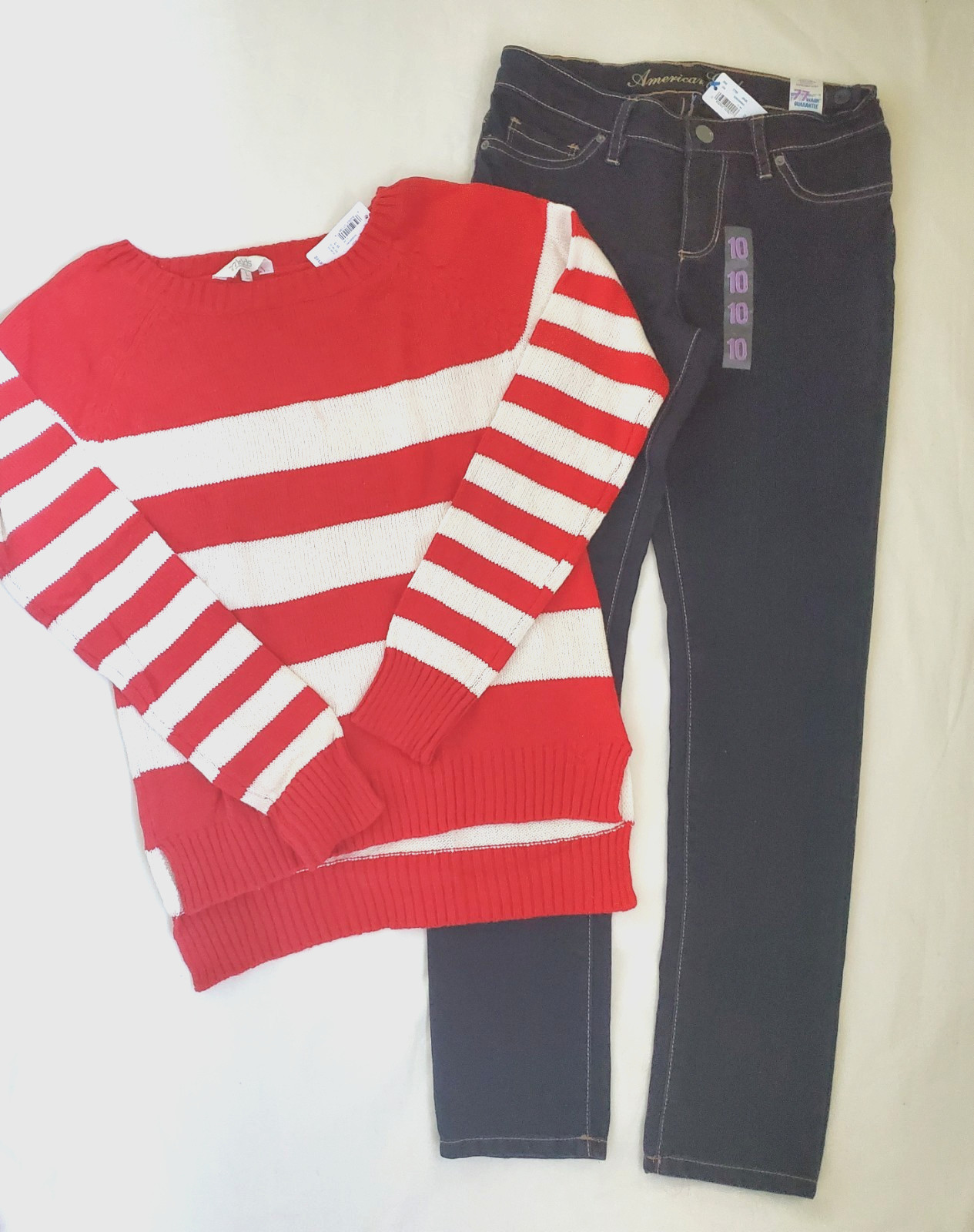 Nwt American Eagle Justice Girls Size 10-12 Lot Fall Winter Clothes Jeans Top