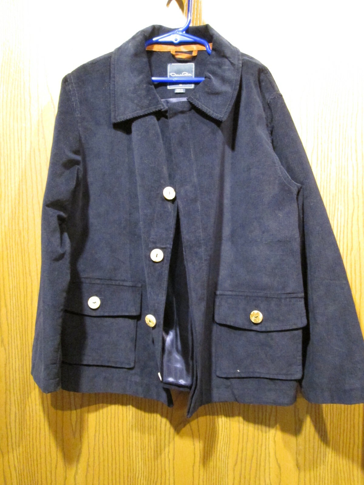 Oscar de le Renta Boys Navy Blue Corduroy Pocket Jacket SIZE 10Y NEW