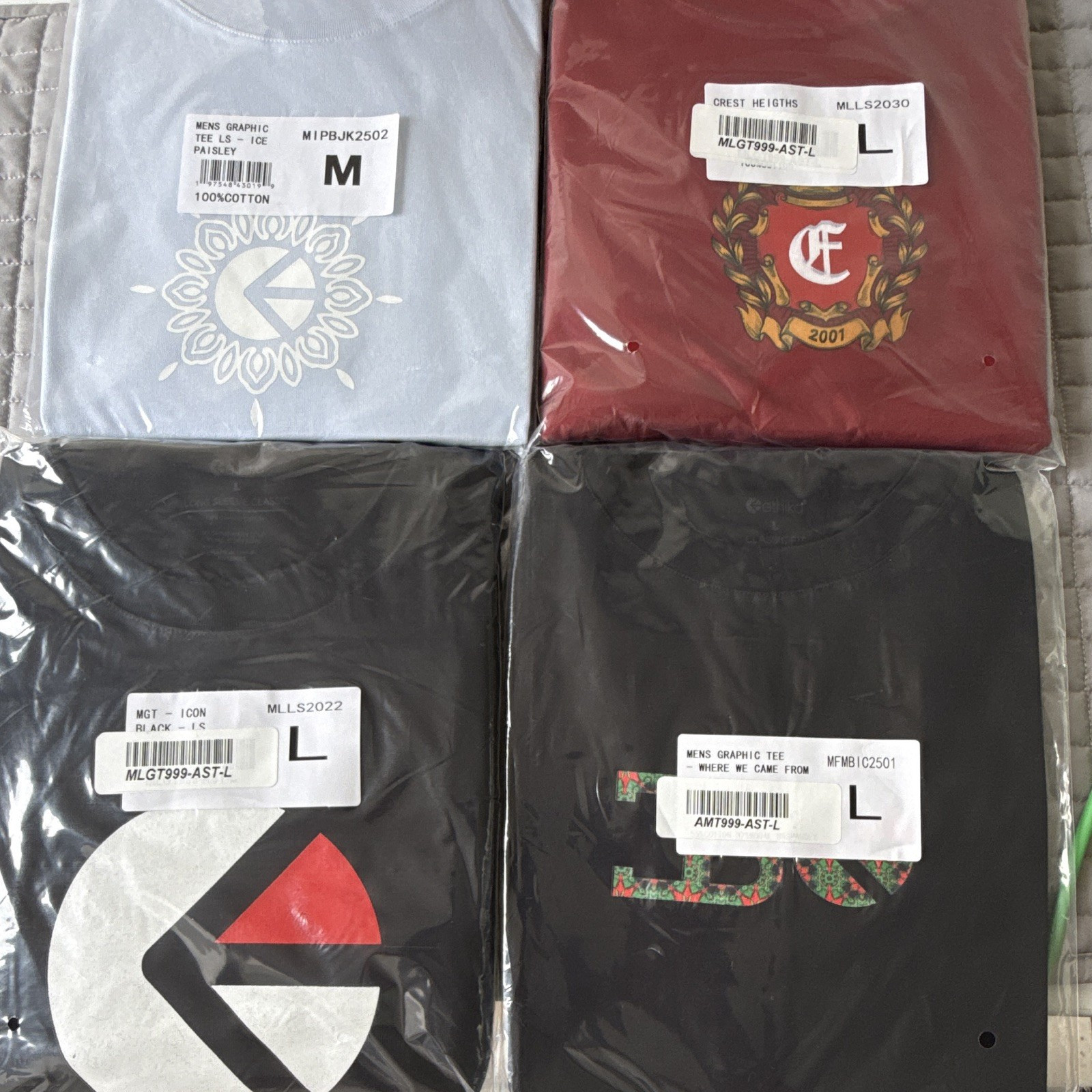 Ethika Mens Graphic Tee Lot 4 Pack New Sealed Streetwear Shirts M/L