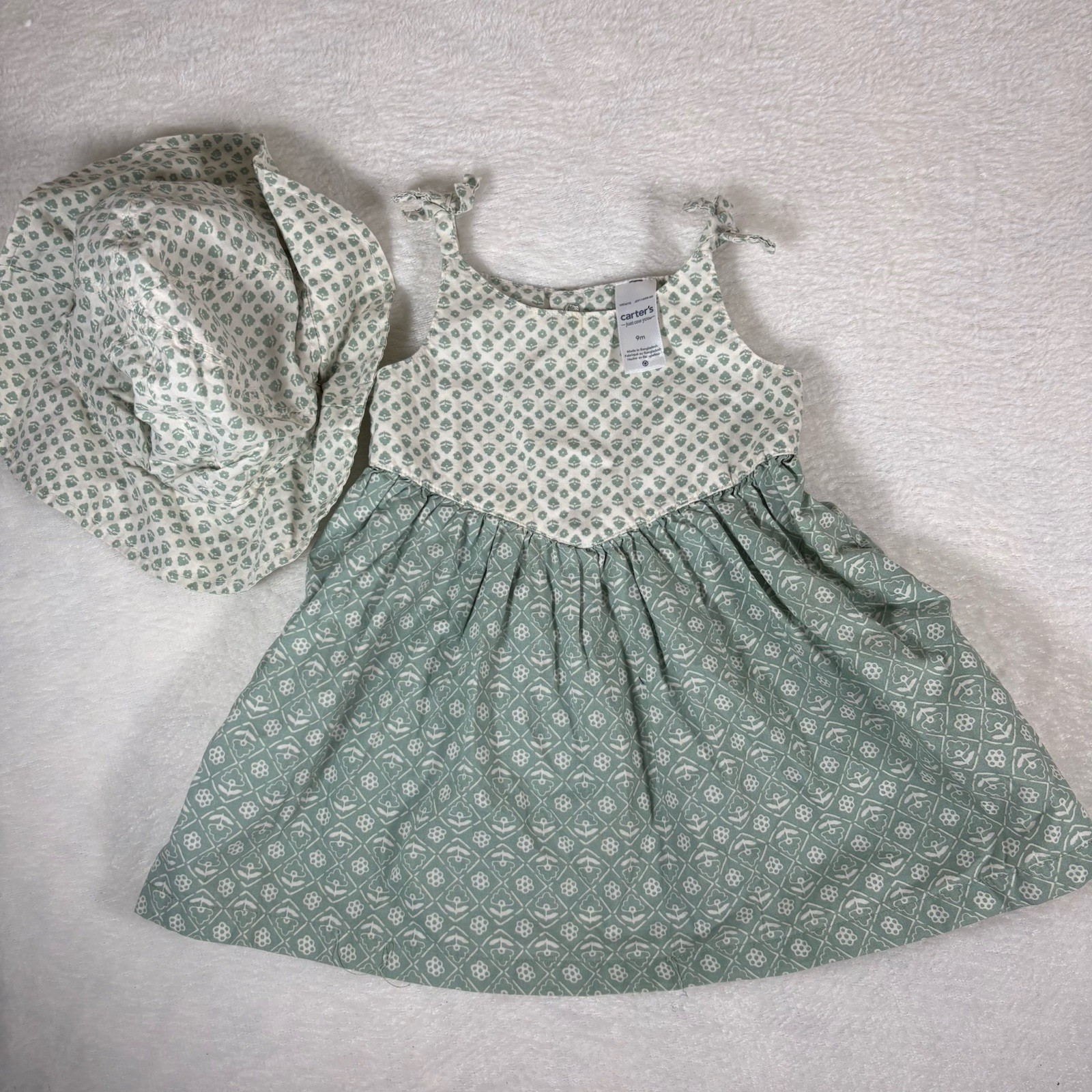 Lot Of 3, 6, 9 Month Old Baby Girl Clothes 10pc