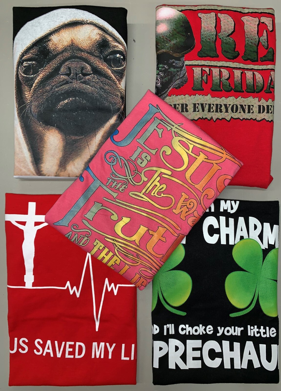 Bulk Graphic T-shirt, Tank Tops, Sweatshirts Lots Wholesale Random Design Theme