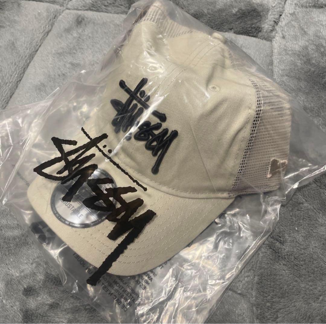 Stussy New Era 9Twenty Basic Trucker Mesh Cap Cap New with tags Stone FREE