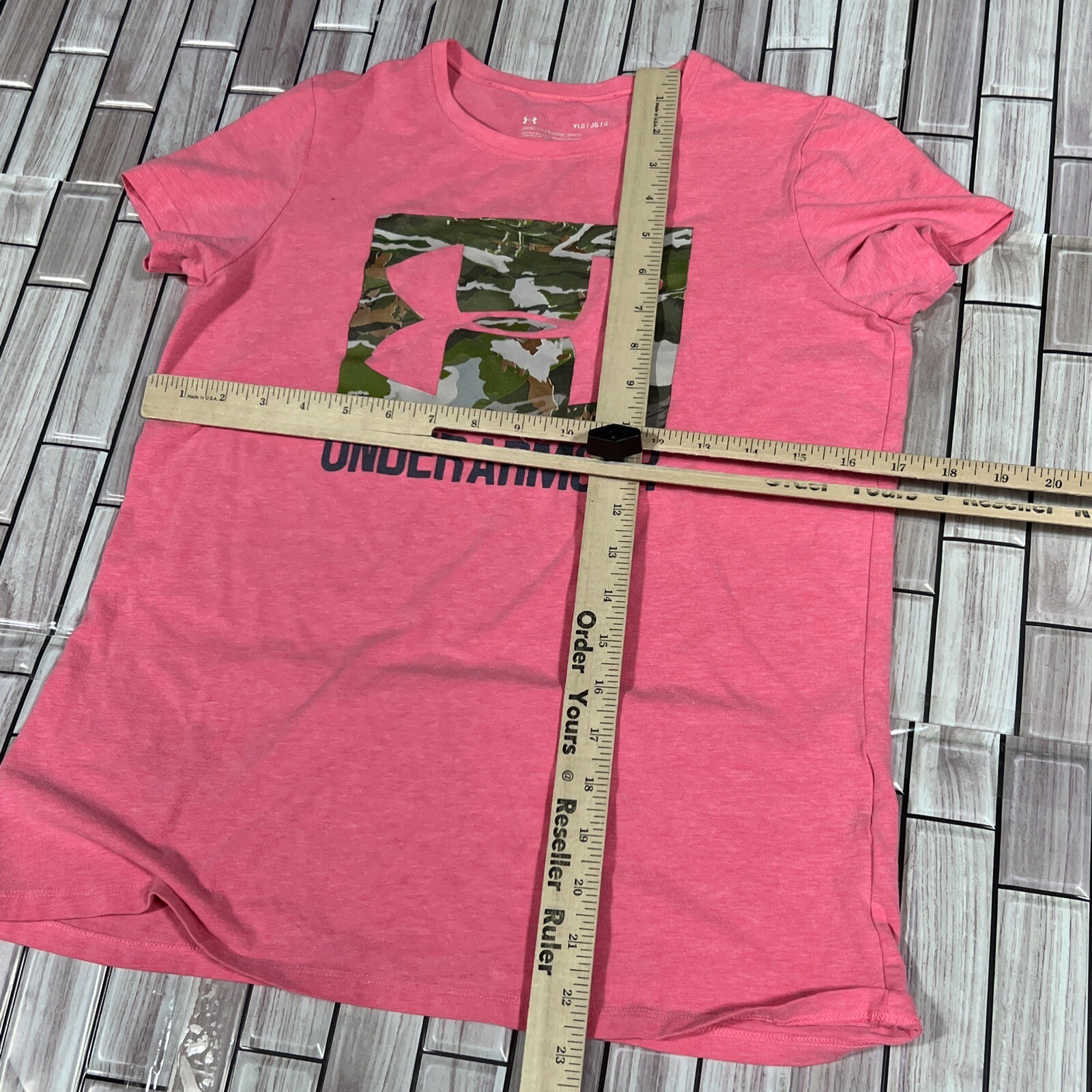Girls S tops outdoor t shirt pink green camo lot of 3 mixed lot stretch Shirts