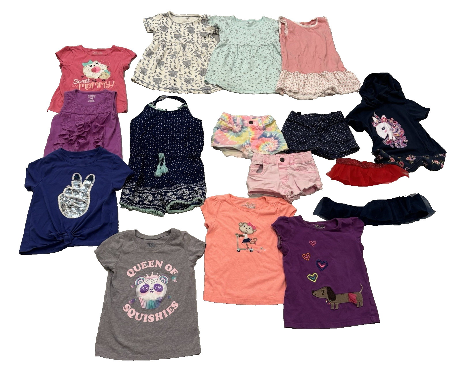 Girls Size 4T Mixed Summer Spring Clothing Lot 15 PC