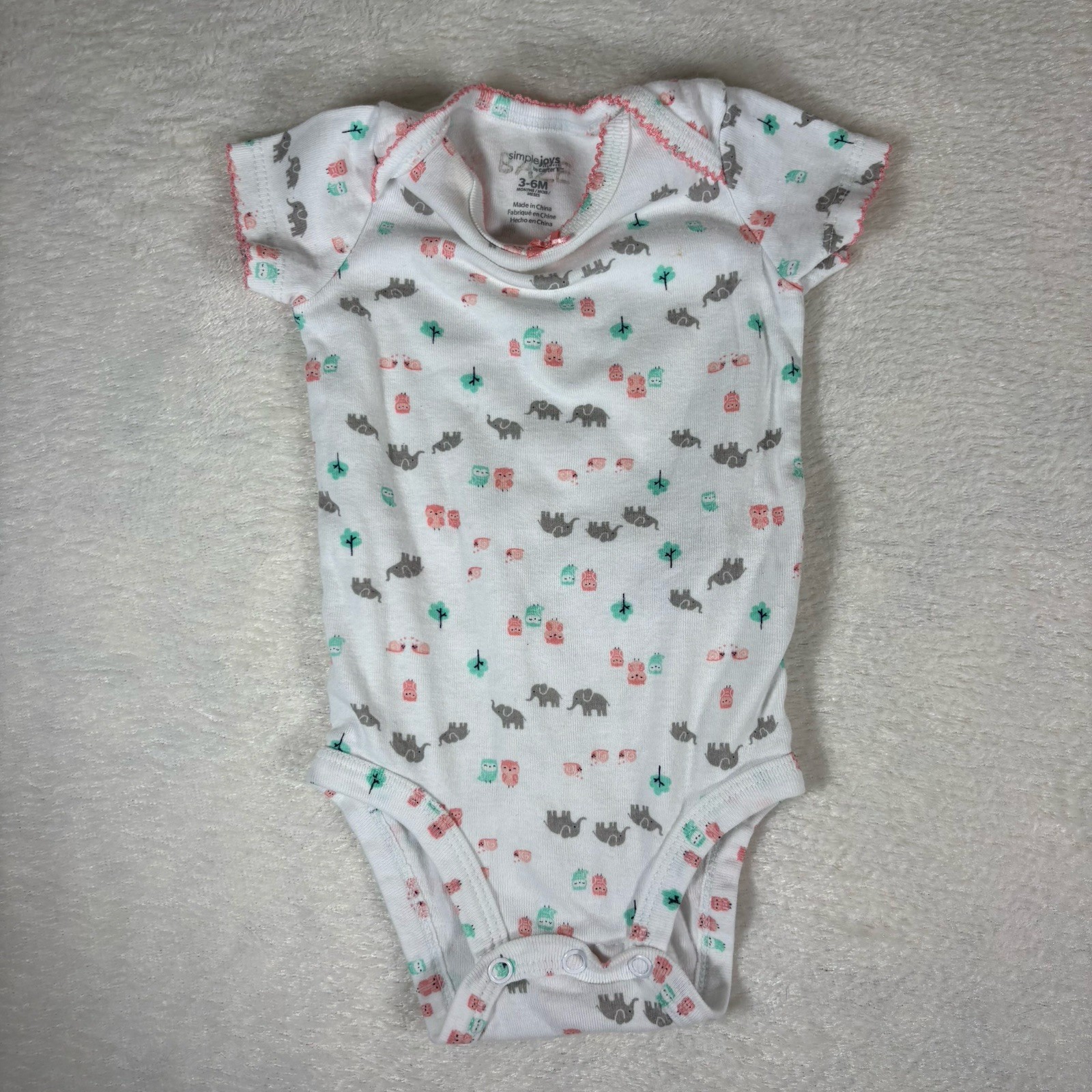 Lot Of 3, 6, 9 Month Old Baby Girl Clothes 10pc