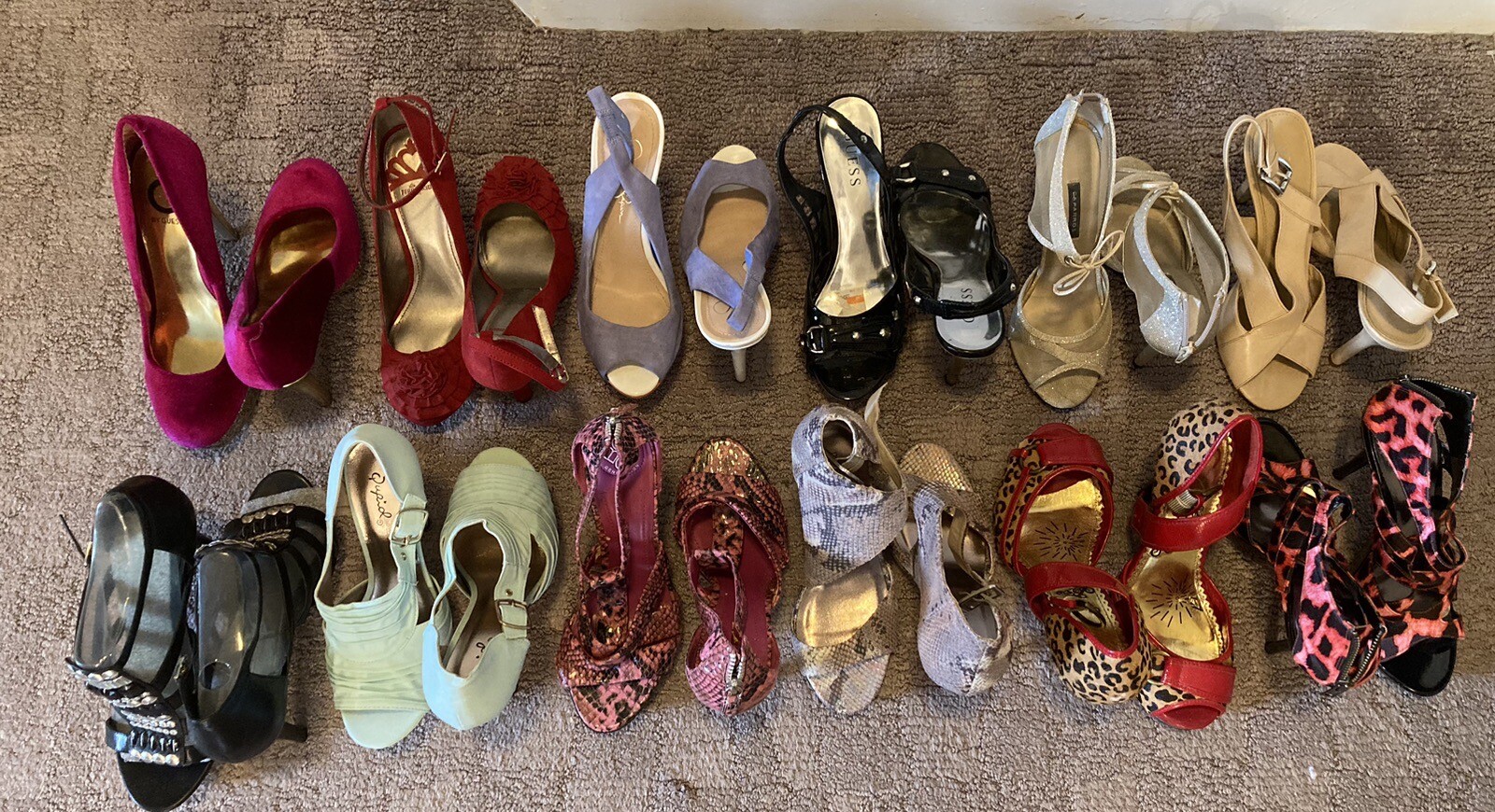 Women&rsquo;s Shoes From Various Brands In Assorted Heels Size 8.5-9 Lot of 14