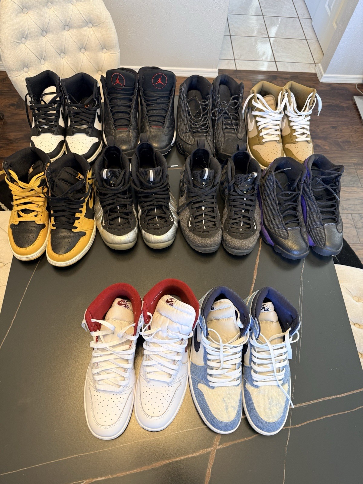 Nike Jordan/Dunk/Foamposits Sneakers Shoe Lot, Multicolor