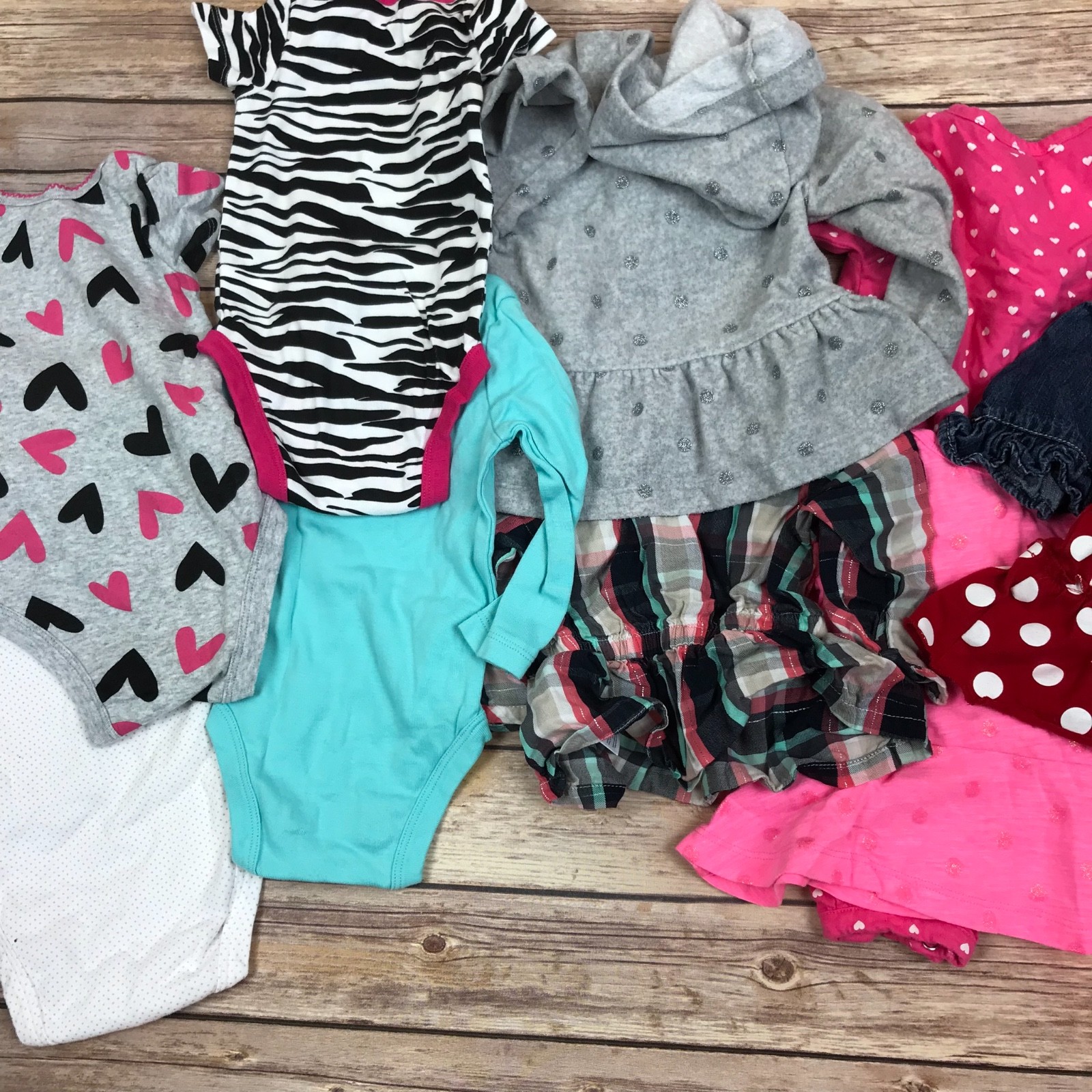 Koala Baby Carters Baby Girl 6M Lot of 12 Pieces Bodysuit Top Skirts One Piece