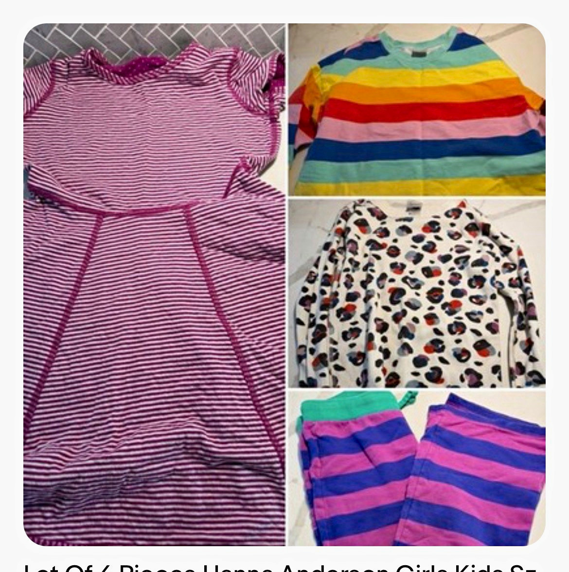 Hanna Andersson Girls Size 12 Lot of 4 Cotton Dress Sweatshirt Pants Multicolor