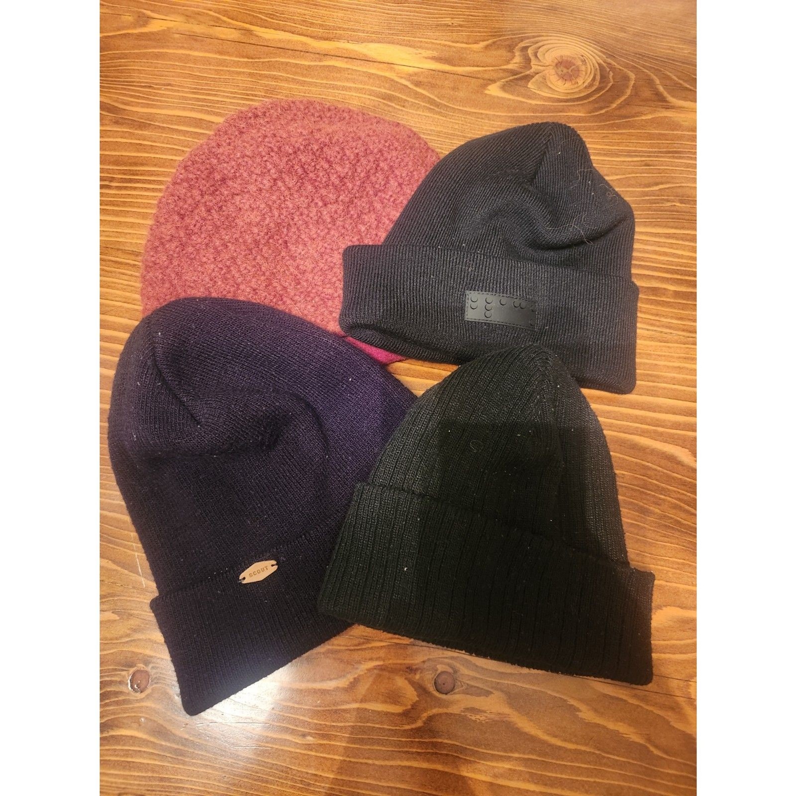 Beanie Hat Lot of 4 Andes Gifts Alpaca 2 Blind Brothers Scout Wild Fable Knit
