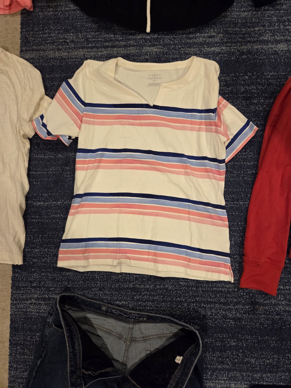 Lot 18 Womens Tops Blouses Jeans Size Large 14P Petite J Crew Talbots Land End