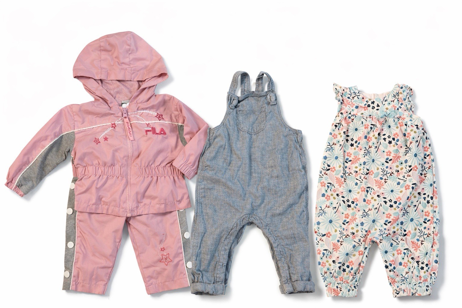 Set of 3-Girls Spring 6–9 Month Mixed Clothing Outfits FILA Carters H&M