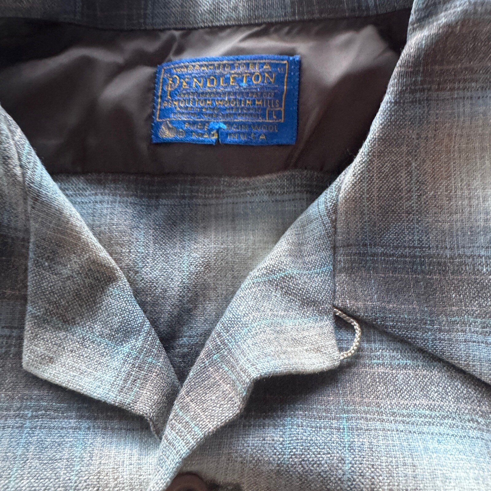 Vintage Pendleton Wool 3 Shirts Scarf Vest Repair or Reuse Tartan Plaid Solid