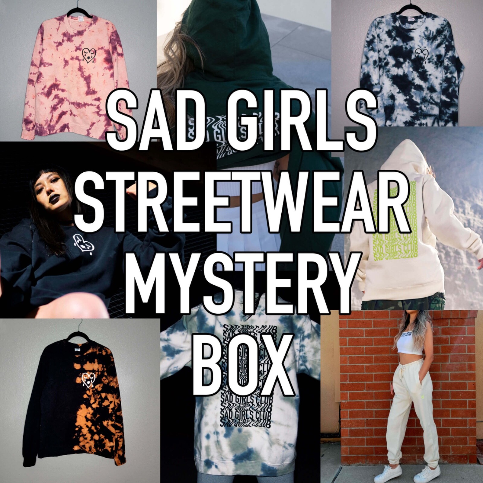 6 Pcs Women&rsquo;s Mystery Box Sad Girls Streetwear Aesthetic Wholesale Bundle