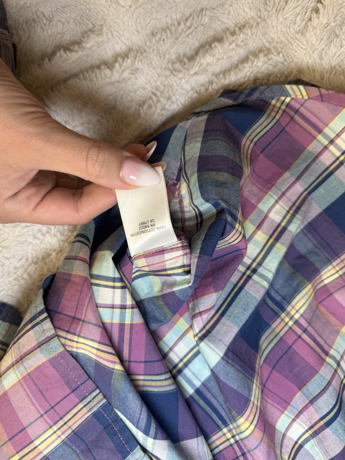 Banana Republic & Gap Lot of 3 Plaid Button-Down Shirts XL 100% Cotton