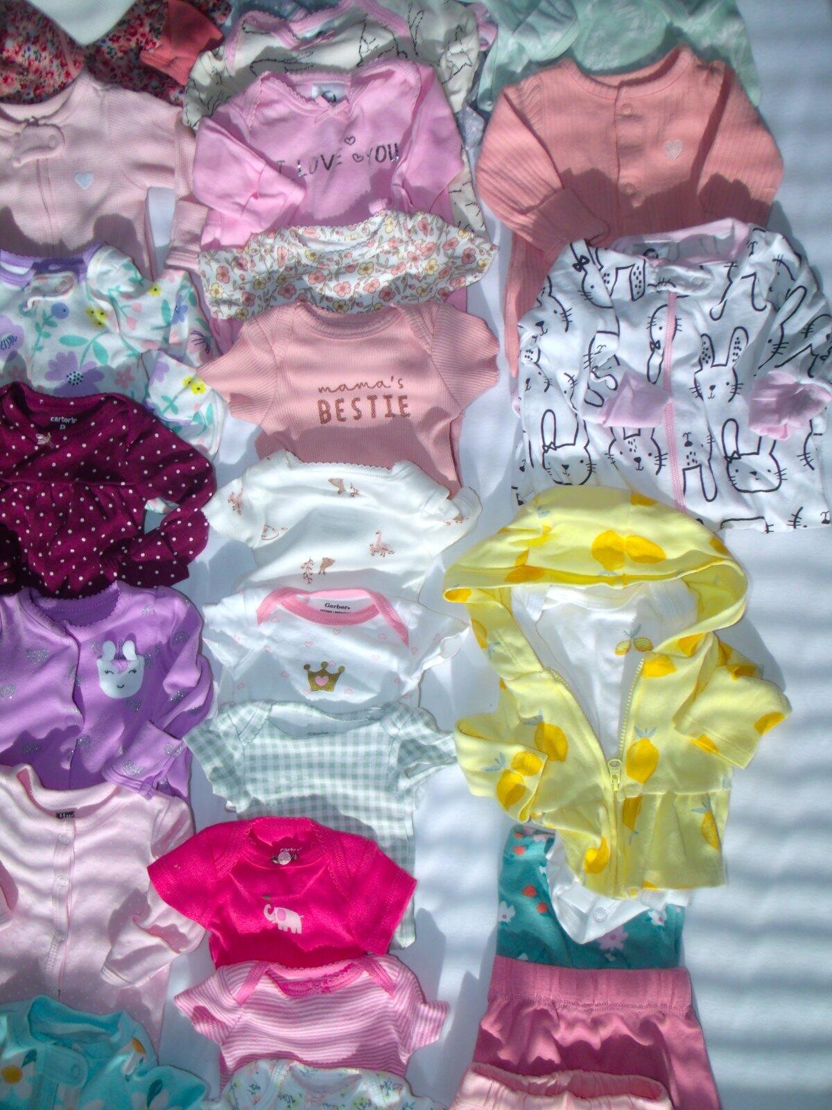 Adorable Baby Girl Nwot Carter&rsquo;s Preemie Bundle Clothes Lot