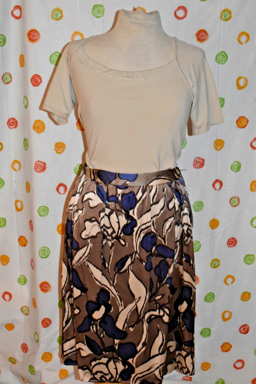 Women`s ETCETERA 2- 2 pc PALOMA Silk SKIRT & SS BLOUSE Set NWT $200+ BEAUTIFUL