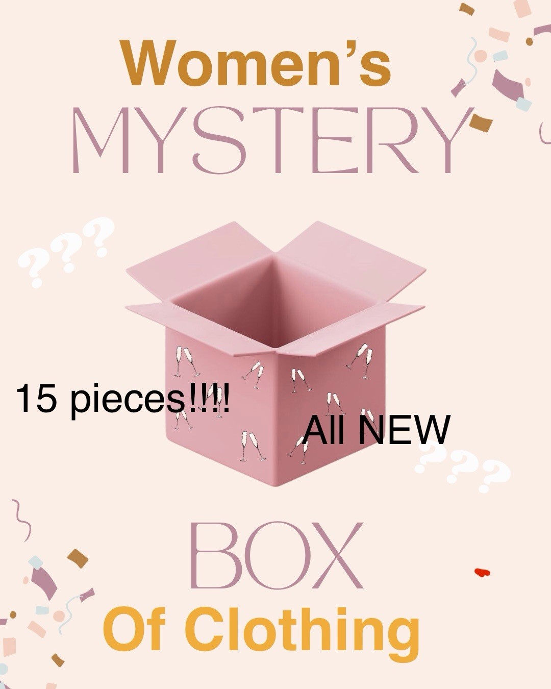 Mix Women’s Mystery Box Clothing Lot 15 Pieces Mixed Sizes