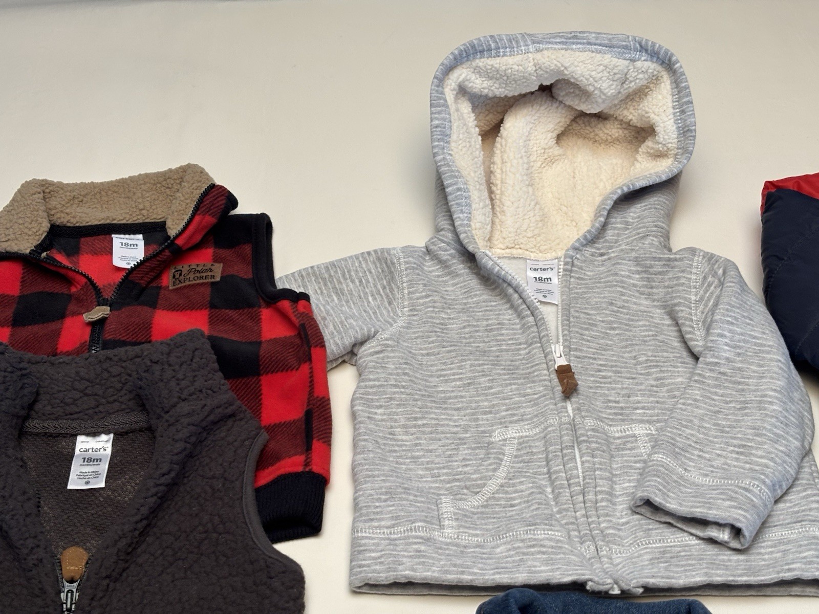12 & 18 Months Clothes Toddler Hooded Gap Denim Jacket Winter Carter’s Lot Of 7