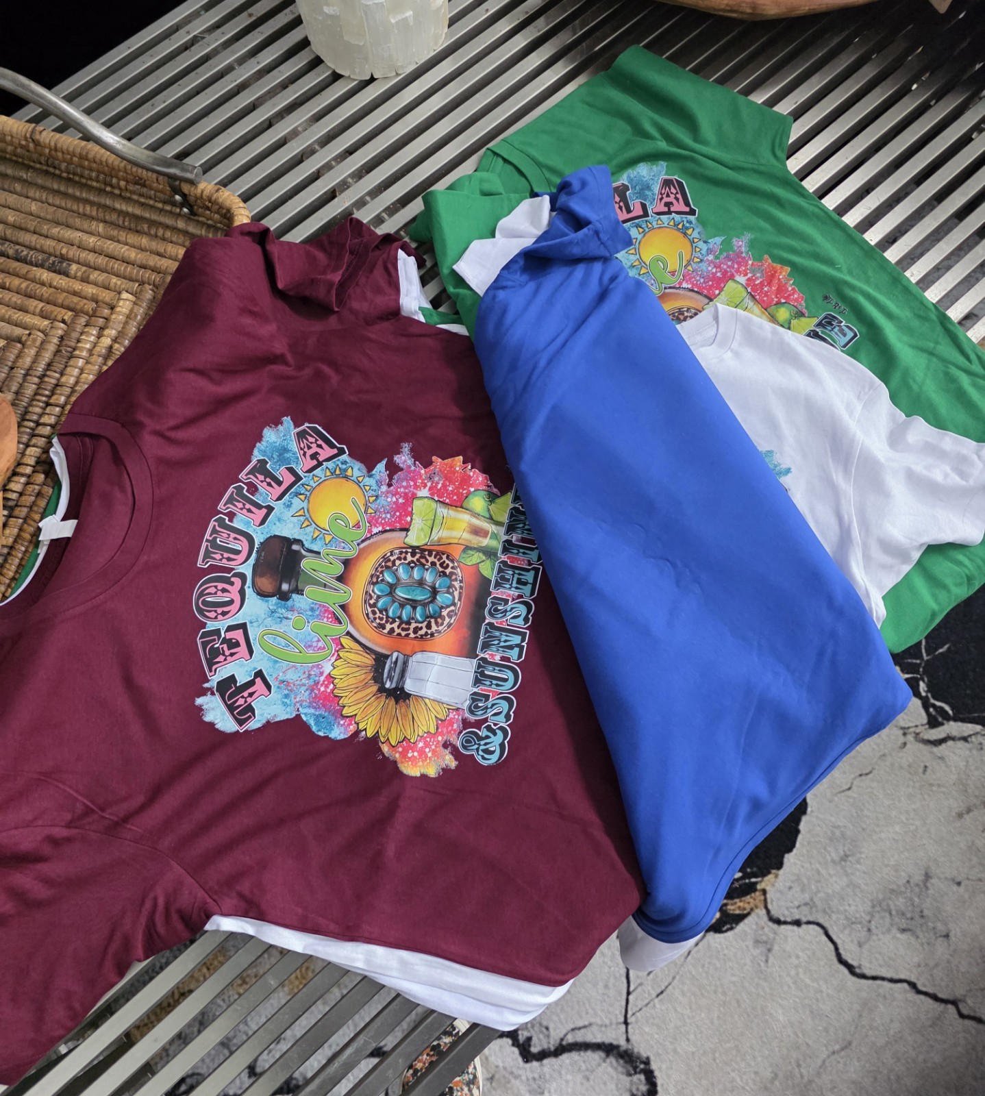 Ten Cotton Heritage S-XL Unisex Cotton Graphic Tee Tequila Lime & Sunshine
