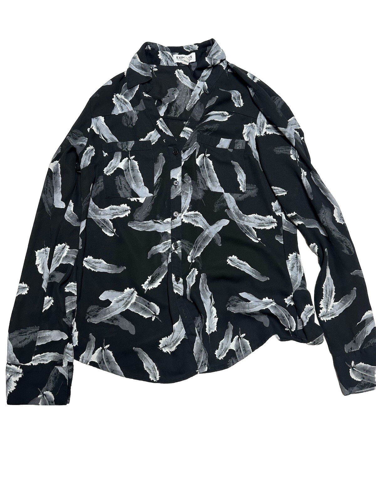 2 Lot Express Top Womens Extra Small The Portofino Shirt Feather Aztec Design