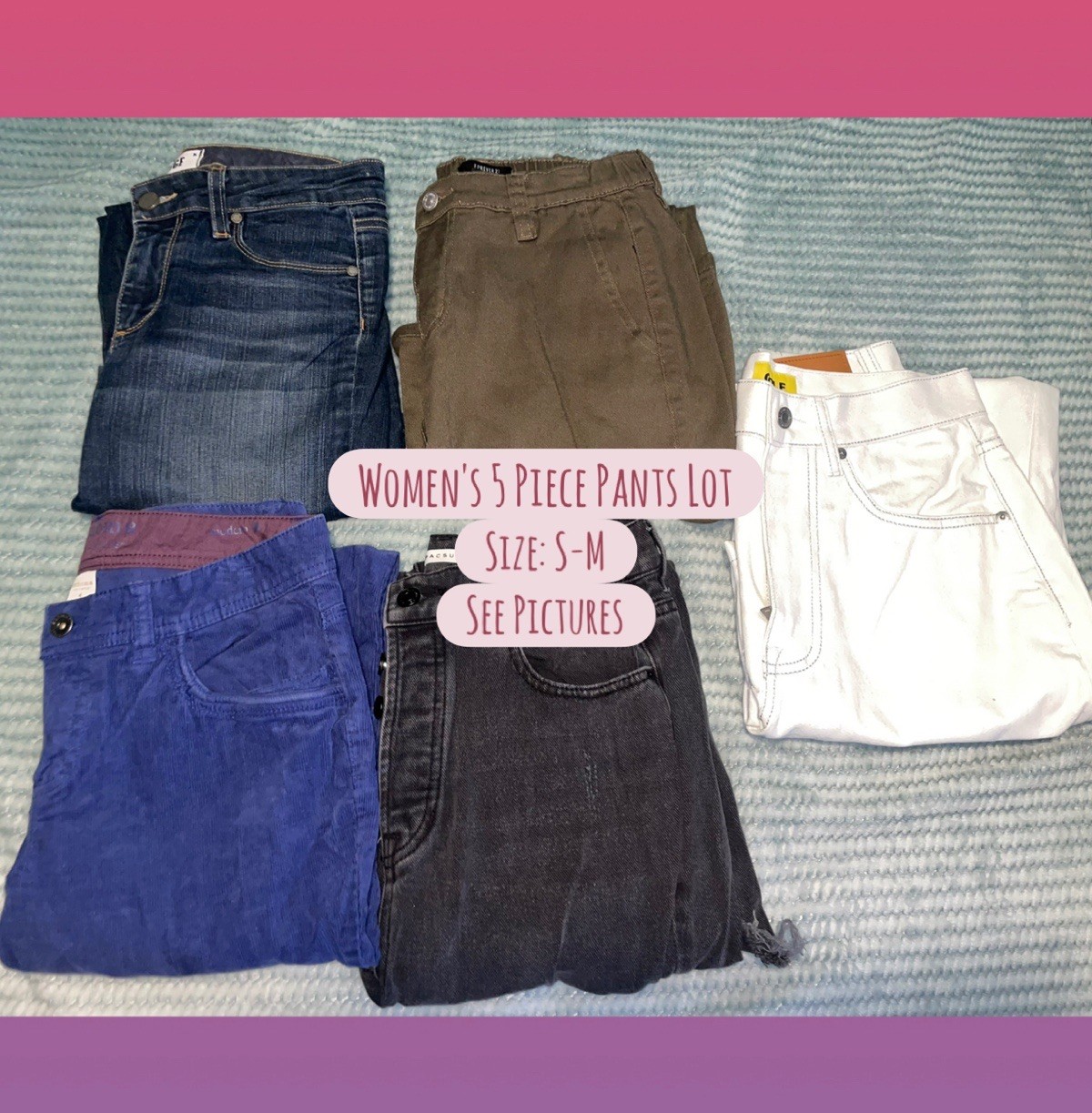 PAIGE, Sonoma, Forever 21, PacSun, Golf Wang • Women’s Pants Lot 5pc S-M Multi