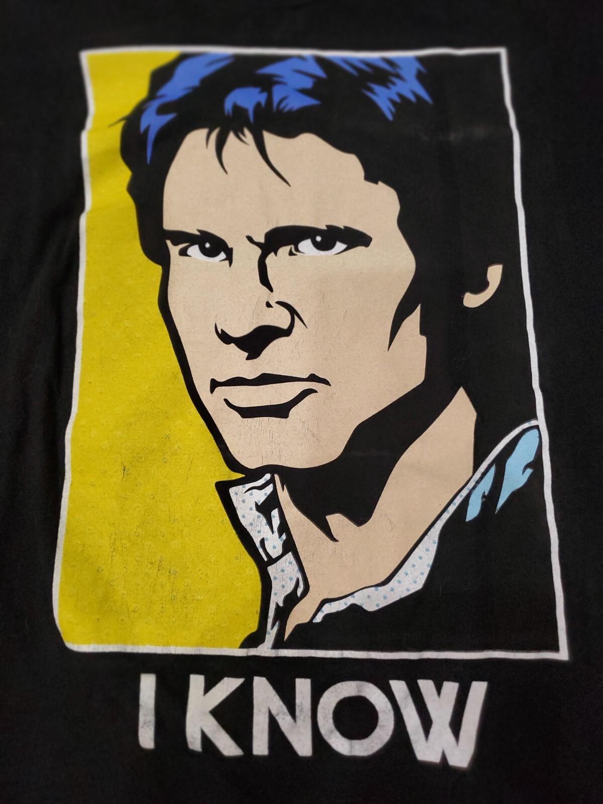 Matching Star Wars Hans and Leia I Love You/I Know Comic Style Shirts Black