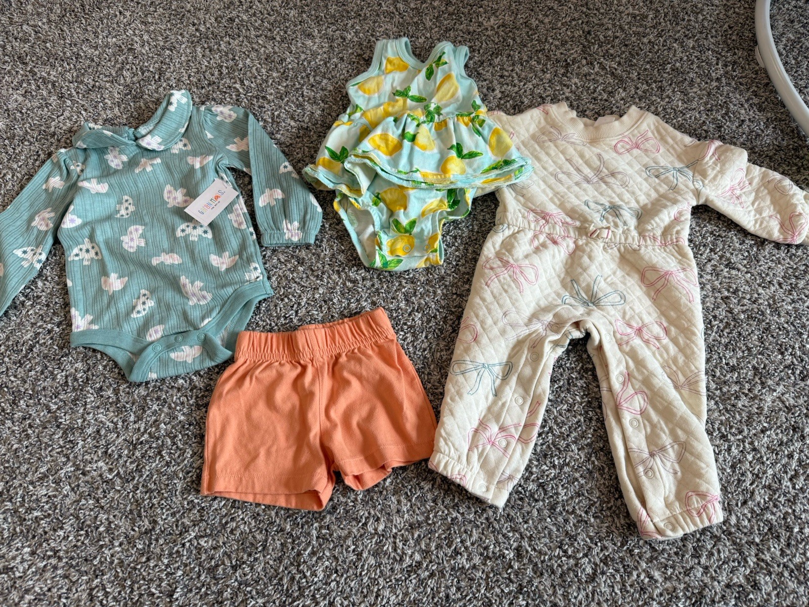 Baby Girl Clothing Lot Size 12M – 12 Pieces! Carters & Garanimals