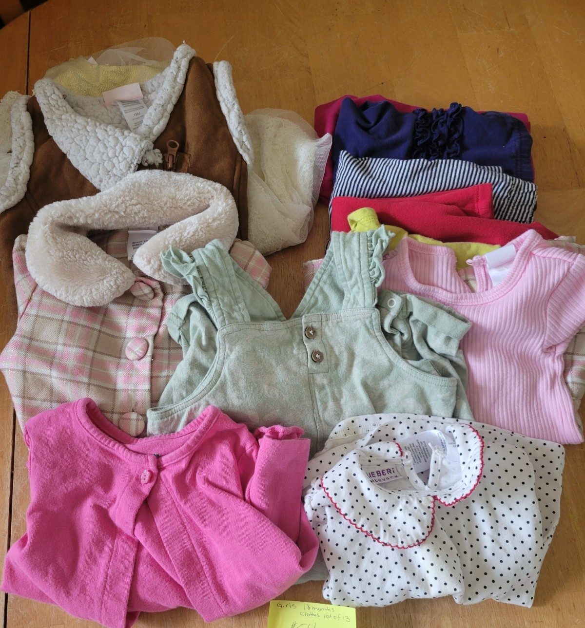 Toddler Girls 18 Month Multiple Color Misc Brands Mixed Clothes Lot of 13