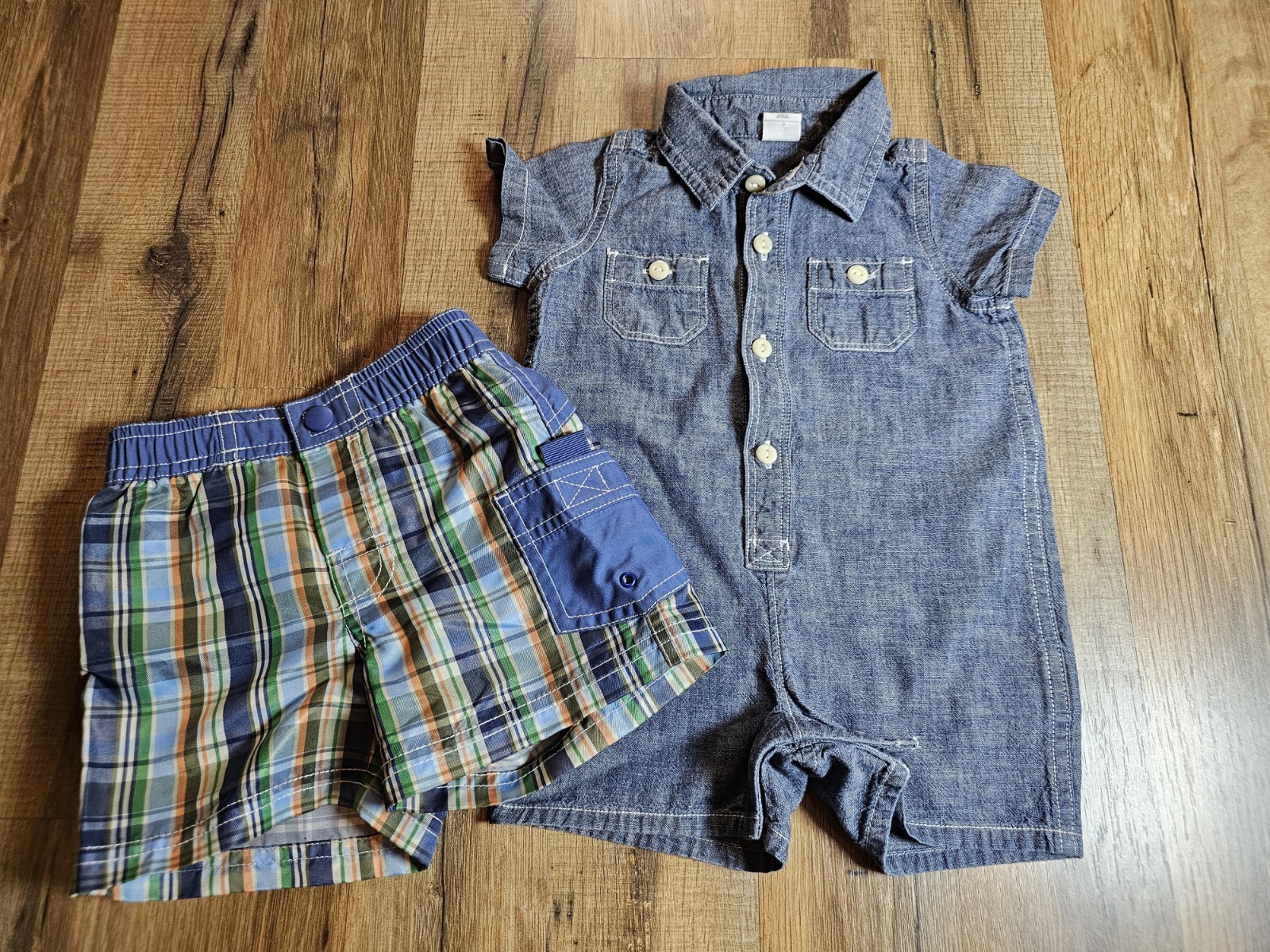 Baby Gap Romper Swim Trunks Lot Boy 3-6 Months Preppy Nautical