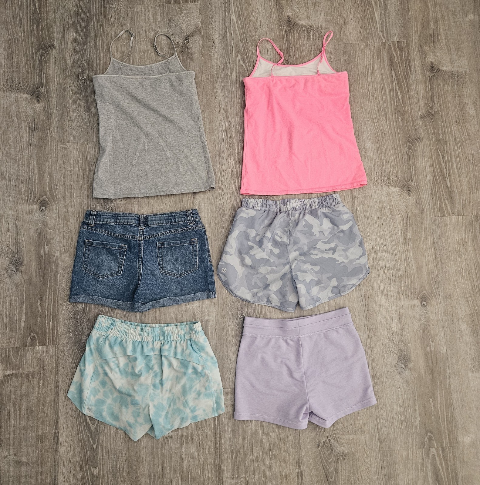 Girls Lot 10/12 L Clothes Tops Shorts Back To School Activewear Camo Athletic