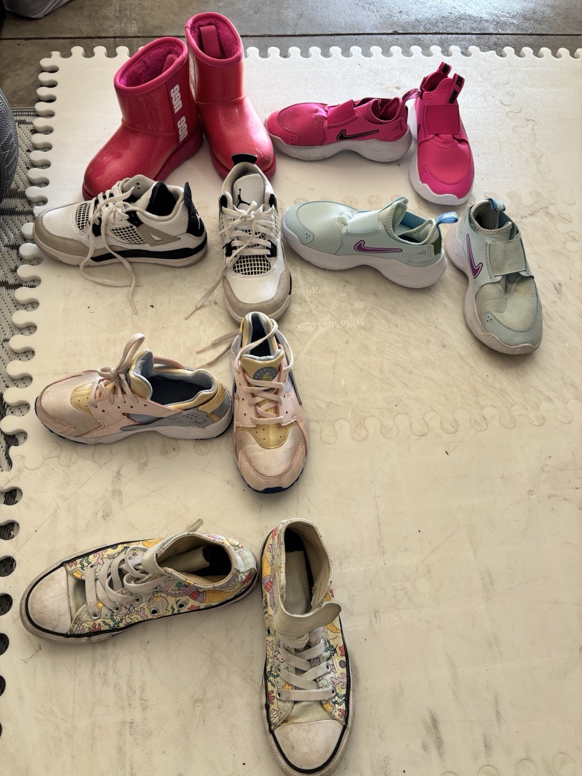 Nike Baby Girl Mixed Lot Shoes Sneakers & Pink Boots Gray White Black