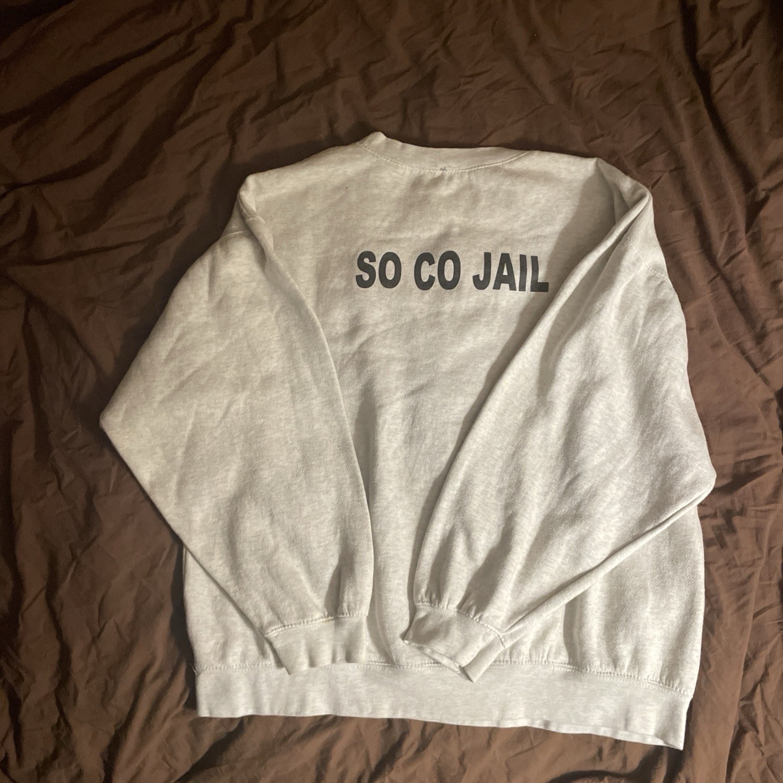 Authentic Sonoma County Jail Clothes INMATE’S XL Men’s Crewneck Sweatshirt Gray