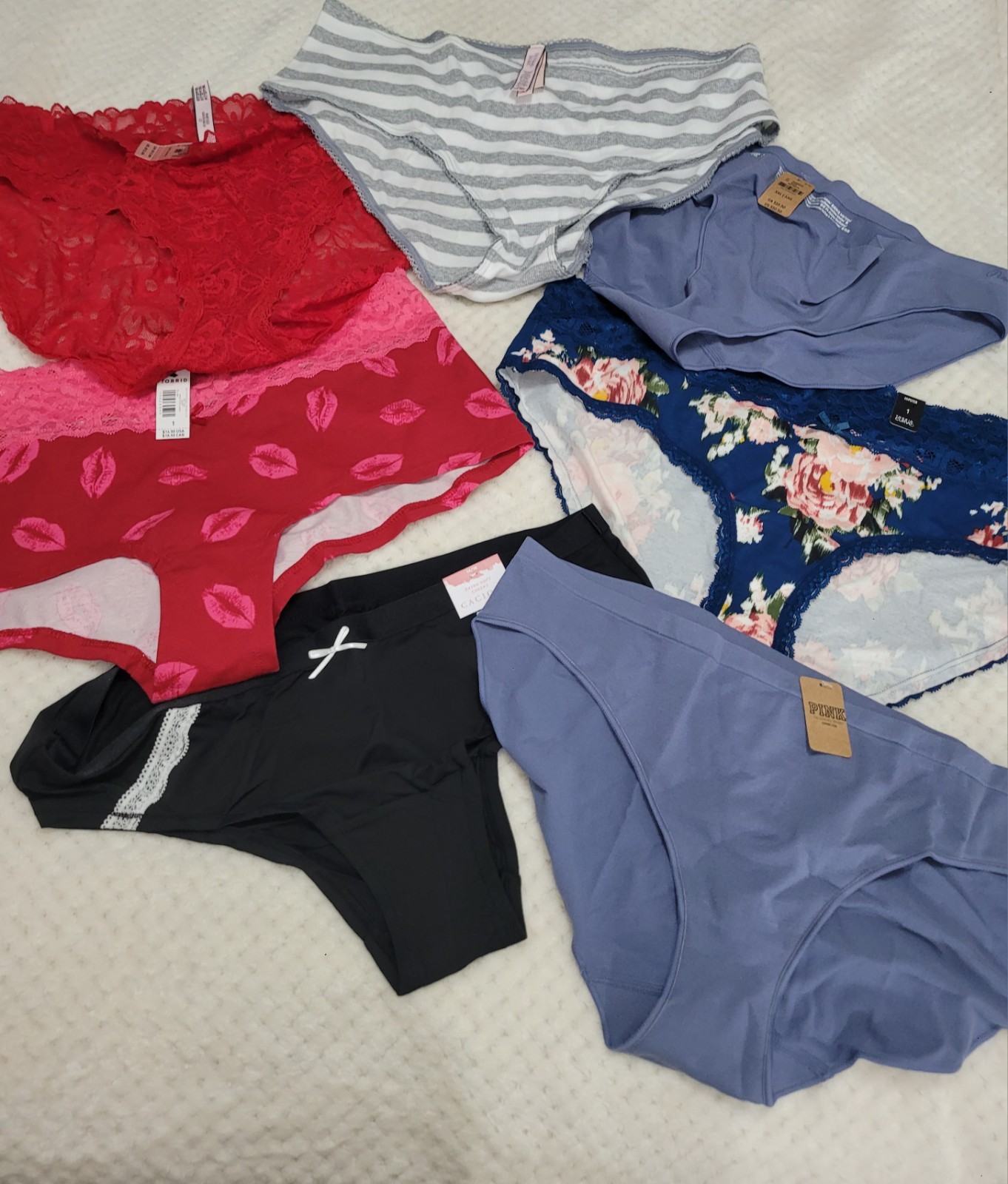 Lot Of 7 NEW with Tags Plus Size Underwear Mixed Brands
