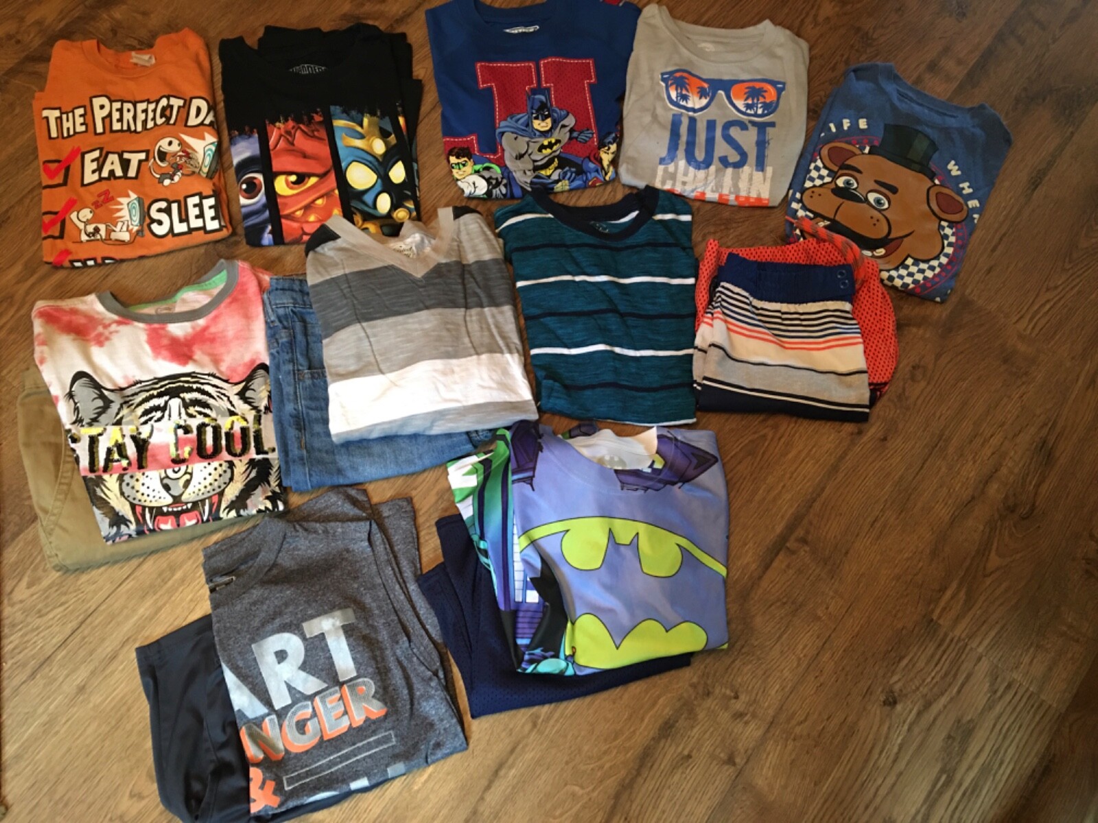 Boys size 8, 10, 10-12~Lot of 15~Shirts & Outfits~OP, RBX, Batman, Zara Boys +