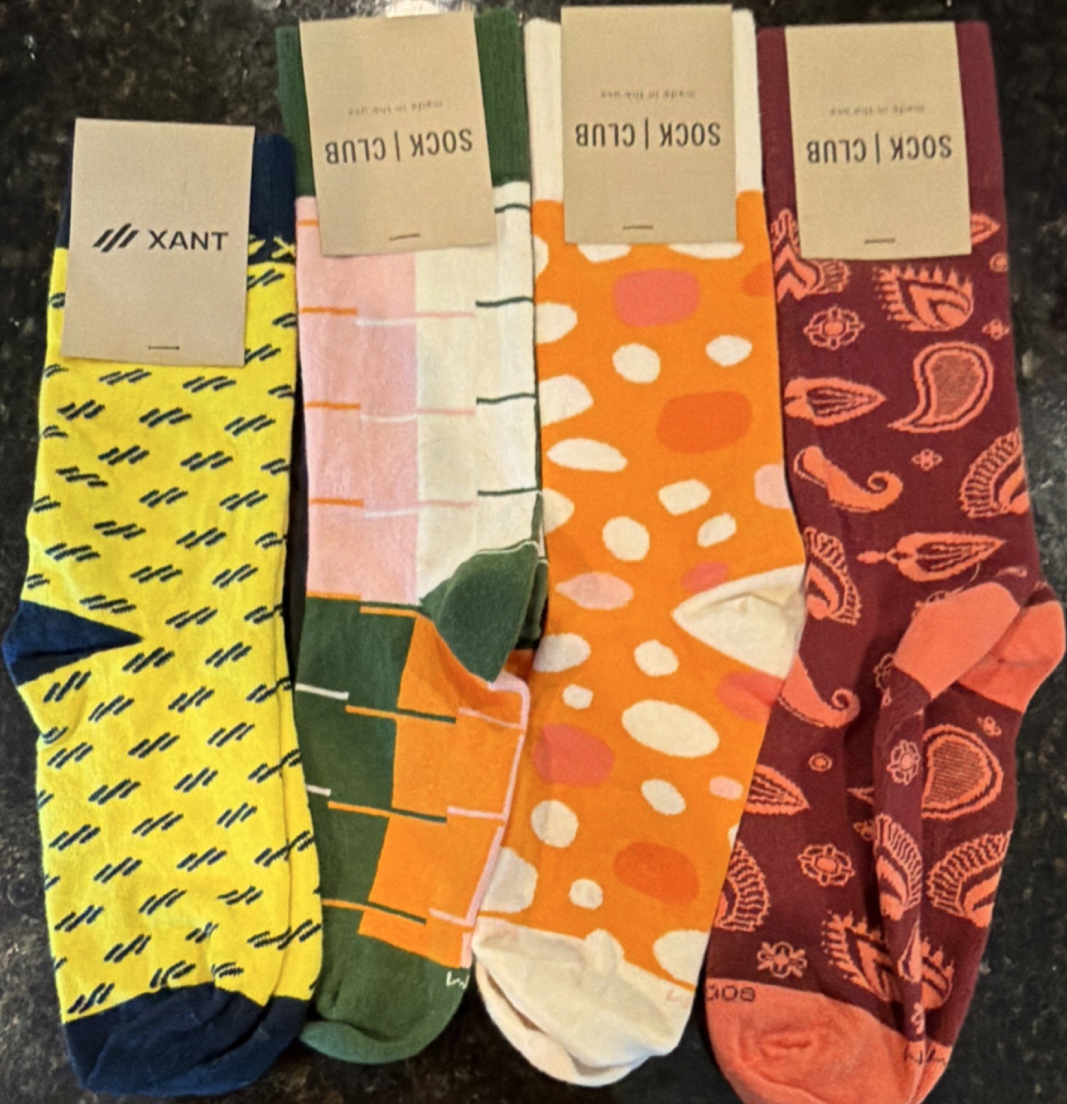 XANT & Sock Club Multicolor Pattern Crew Socks Lot Cotton Unisex Baby
