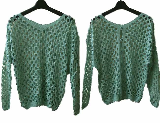 WHOLESALE BULK LOT 10 MIXED COLOUR Hollow Crochet Pullover Sweater Top T099
