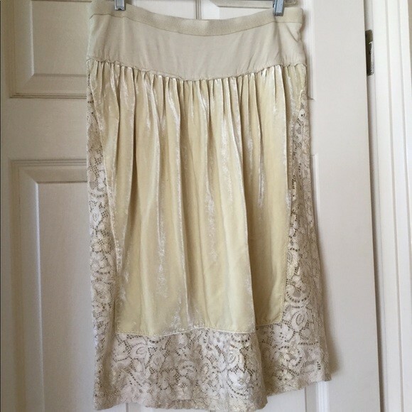 Donna Karan velvet lace skirt made in usa
