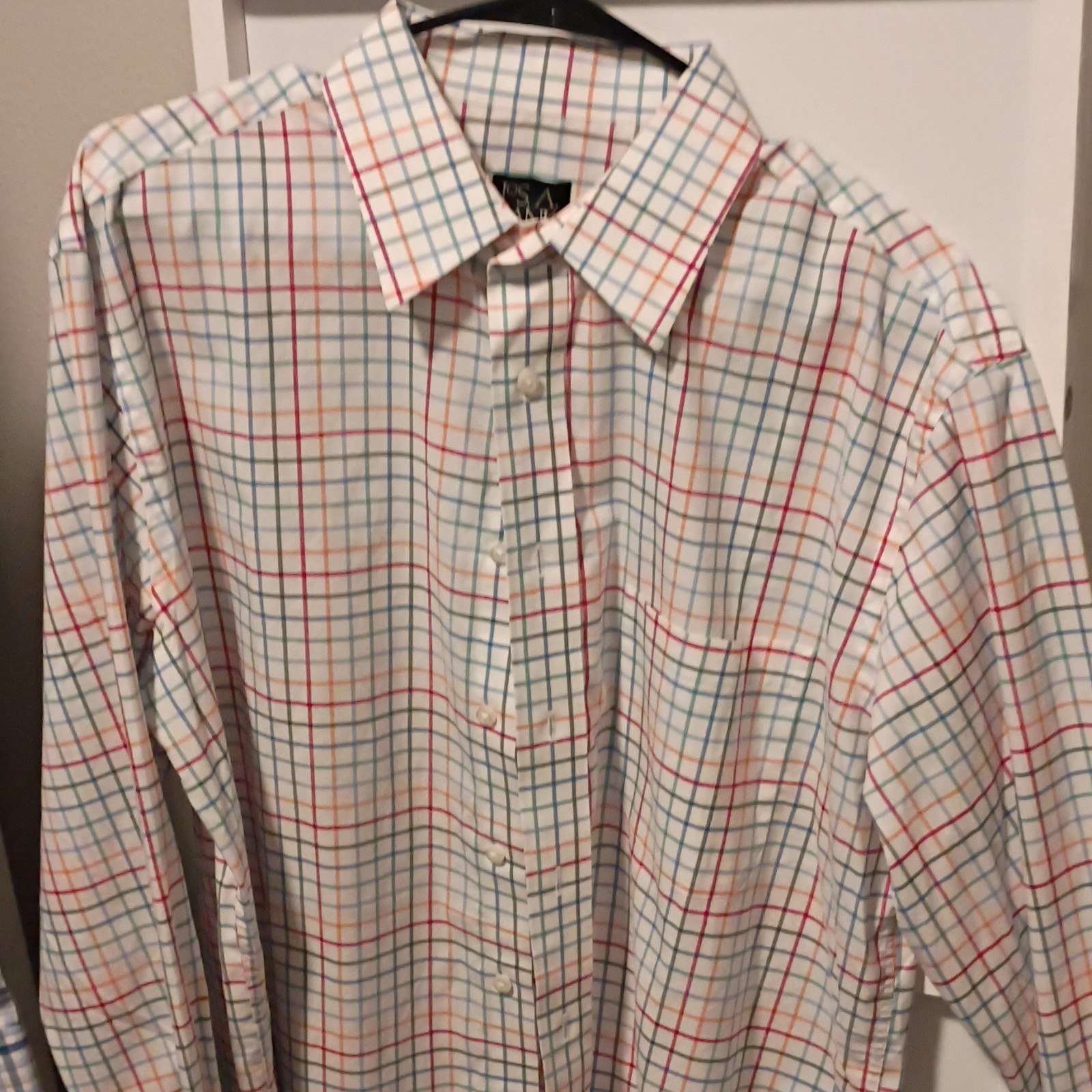 Jos. A. Bank Traveler&rsquo;s Collection Men&rsquo;s L 3-Pack 100% Cotton Check Shirts