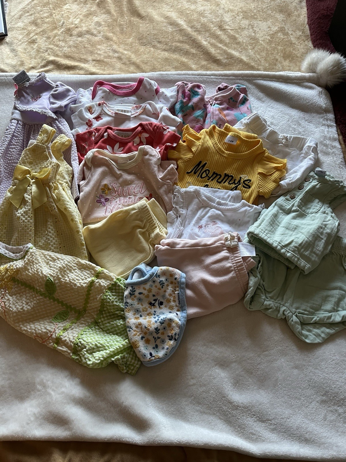 Baby Girl Mixed Summer Clothing Lot 0-3-6 Months Dresses, Bodysuits Gently Worn